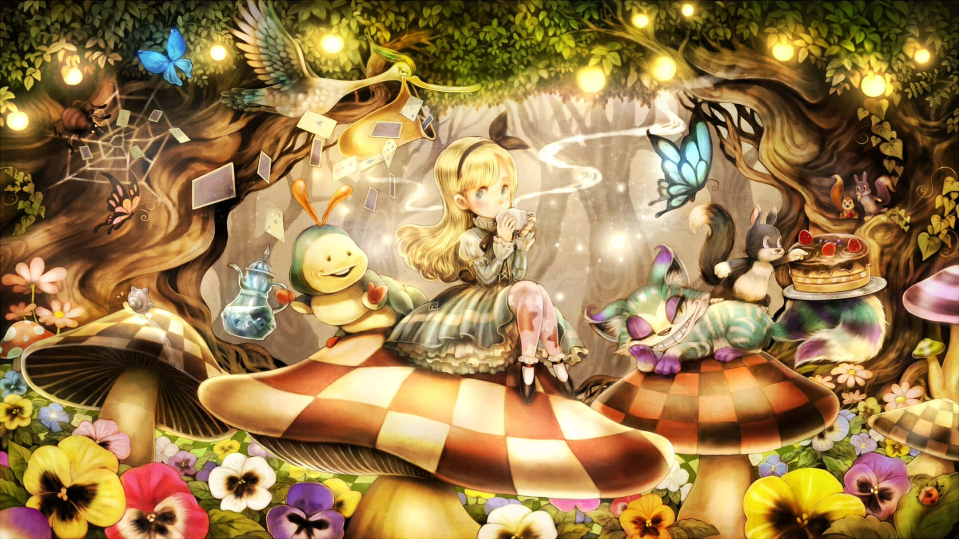 愛麗絲夢遊仙境背景 — 愛麗絲夢遊仙境 壁紙