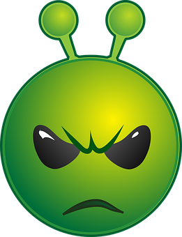 憤怒外星人表情符號圖案 壁紙