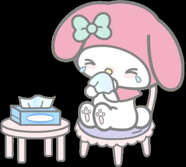 我的 melody 打噴嚏可愛 — Sanrio 壁紙