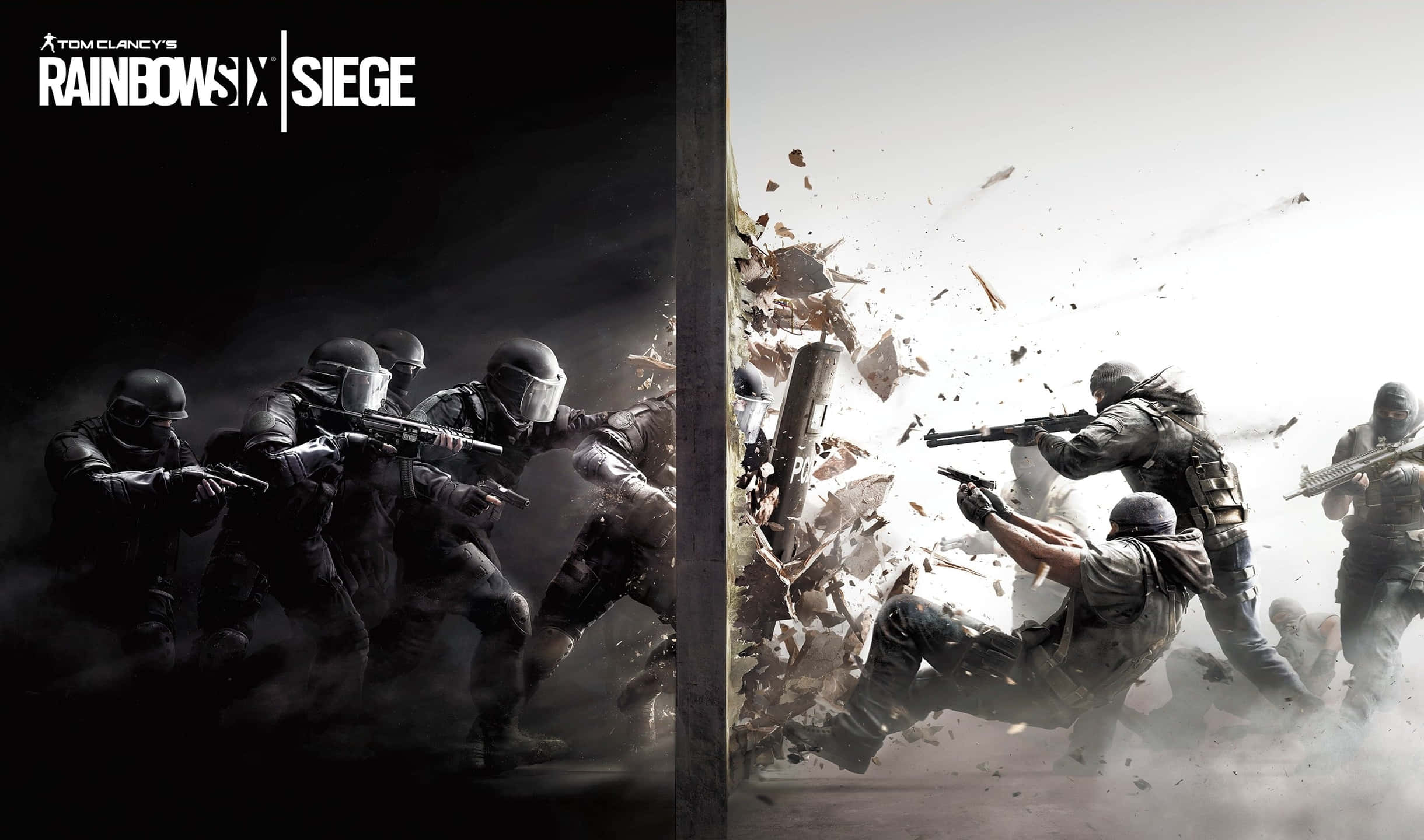 2440x1440 Rainbow Six Siege 桌布 壁紙 — 戰術操作員在Tom Clancy's Rainbow Six Siege的爆炸戰鬥中突破牆壁。