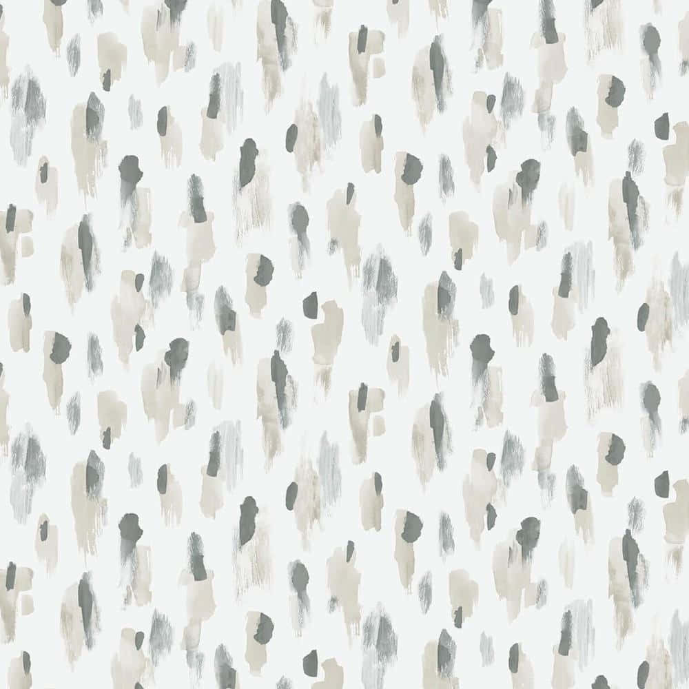 White Leopard Print 桌布 壁紙 — 抽象壁紙，淺色背景上帶有柔和的灰米色筆觸。