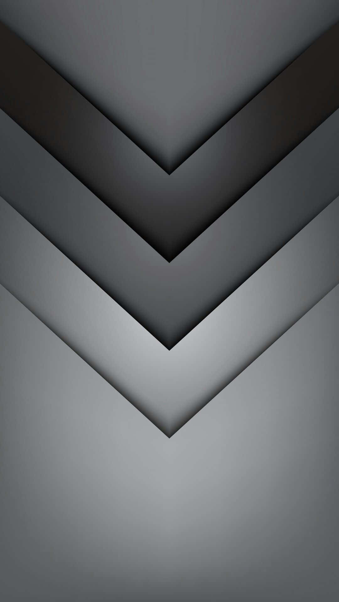 Grey Gradient 桌布 壁紙 — 抽象幾何V形圖案，採用漸變灰色調，帶有柔和陰影和乾淨線條。