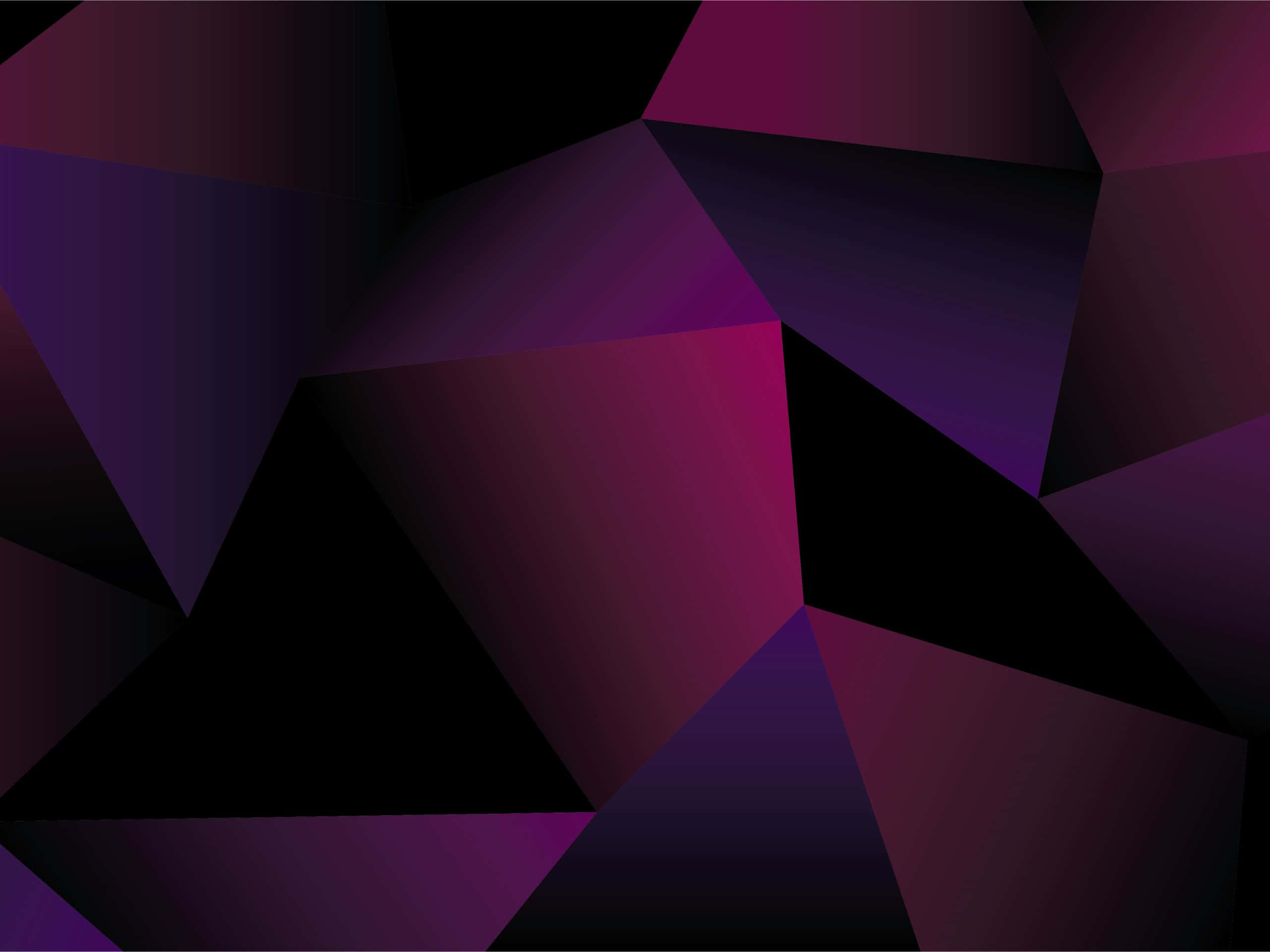2560x1920 桌布 壁紙 — 抽象幾何圖案壁紙，帶有深紫色和黑色漸變的尖銳三角形切面。