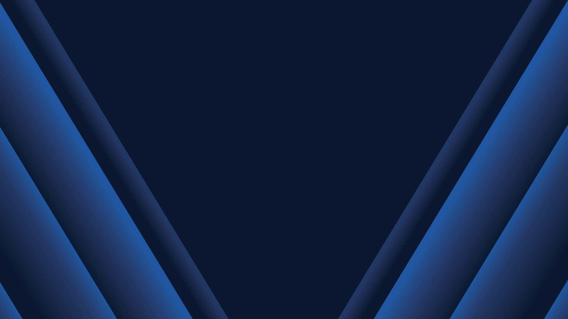 Powerpoint Blue 桌布 壁紙 — 抽象幾何圖案壁紙，帶有深藍色對角線條紋，在中心匯聚。