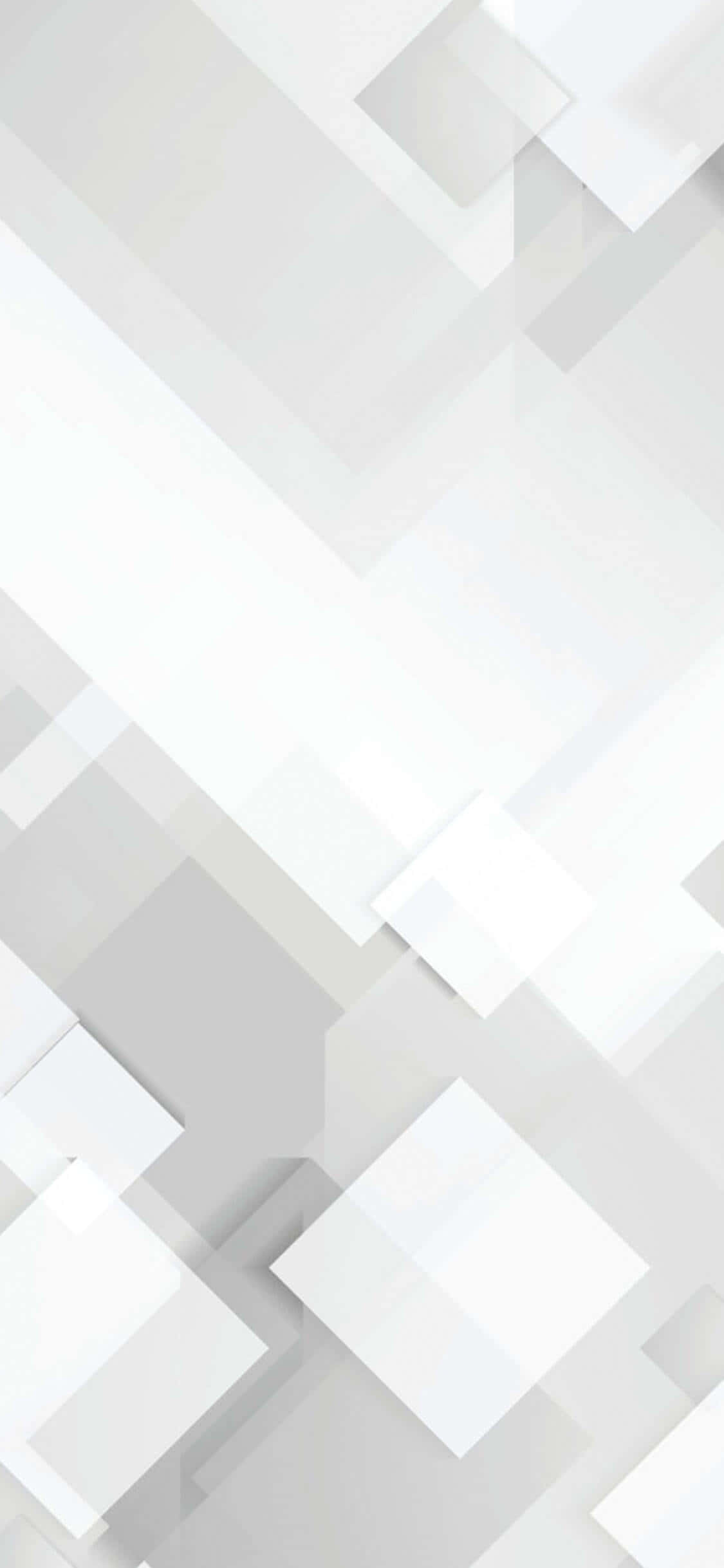 White iPhone 桌布 壁紙 — 抽象幾何圖案壁紙，採用半透明白色和灰色方塊重疊，營造出現代簡約風格。