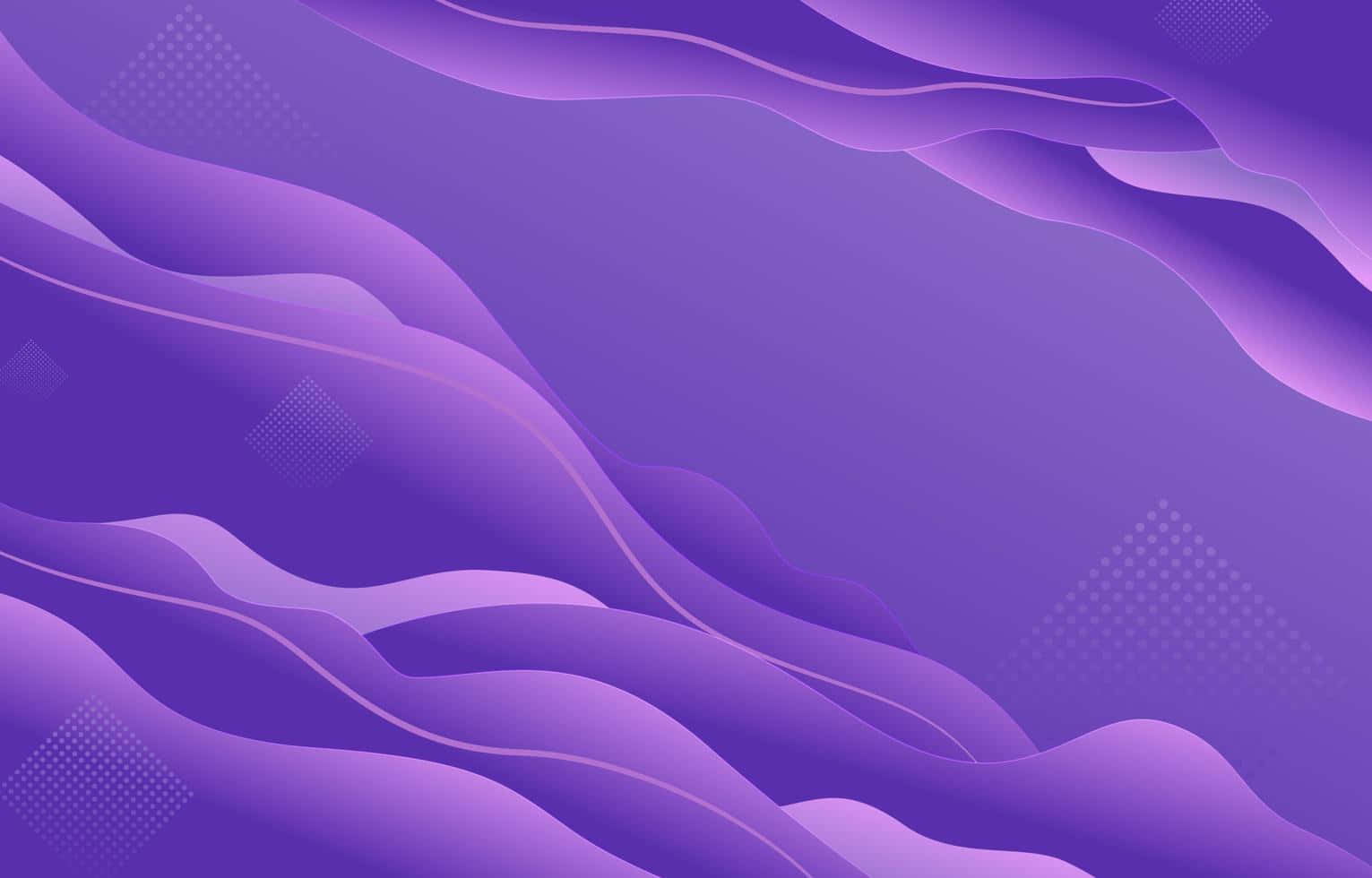 Lilac Color 桌布 壁紙 — 抽象數位波浪以漸變紫色呈現，帶有微妙的幾何圖案在畫布上流動。