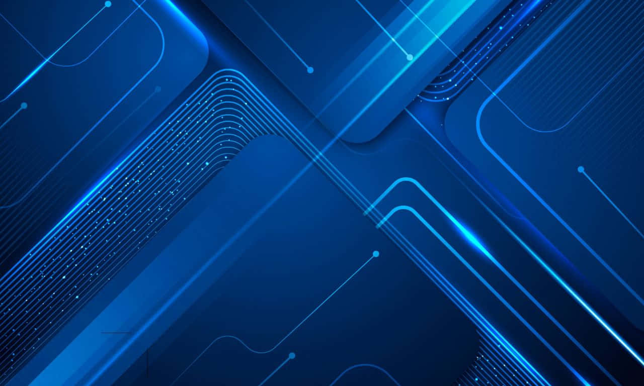 1280x768 桌布 壁紙 — 抽象數位藍色電路，帶有發光線條和點，形成未來科技圖案。