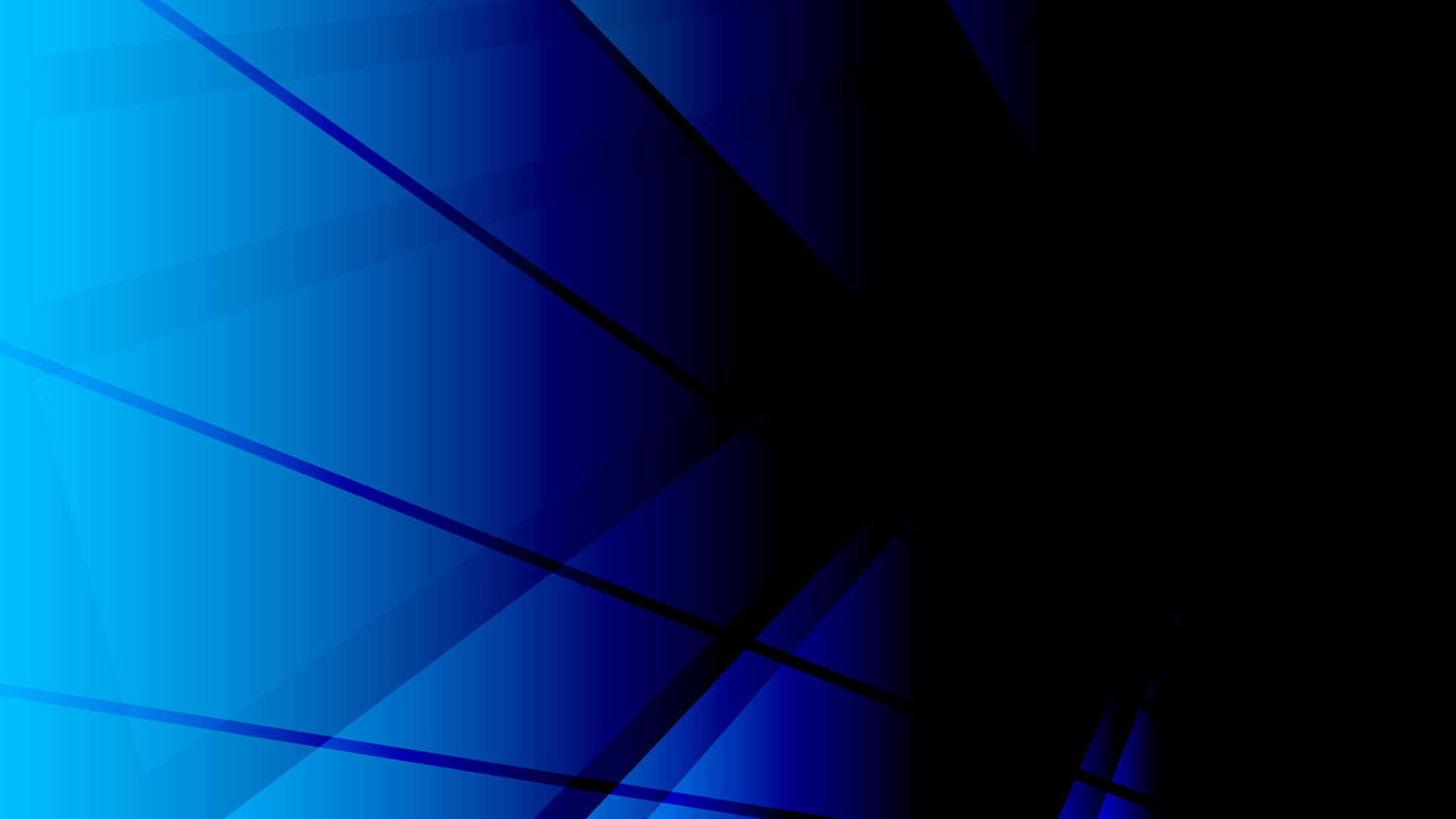 AMOLED 4K 桌布 壁紙 — 抽象數位藝術作品，以深色背景為襯，呈現鮮豔的藍色漸層，並被銳利的黑色對角線所切割。