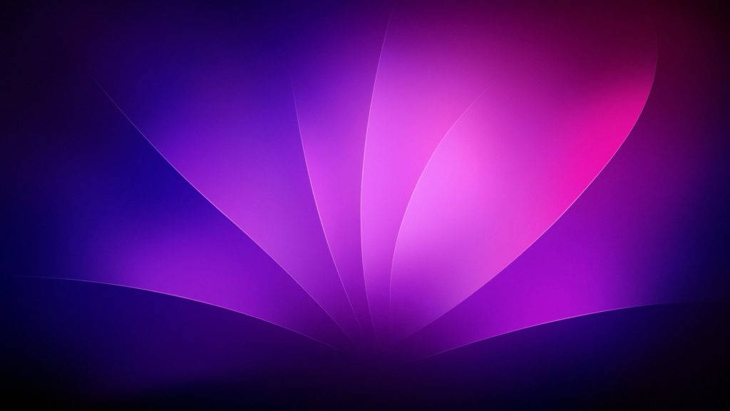 Mac Os 桌布 壁紙 — 抽象數位藝術作品，呈現從黑暗中心散發的流動紫色和粉紅色光線。