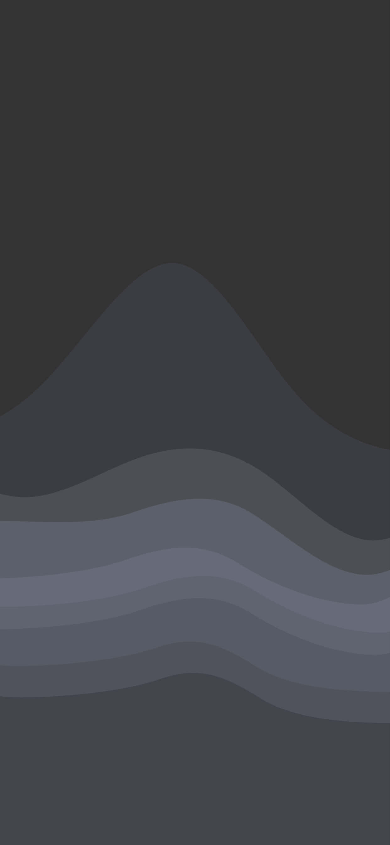 Minimalist Gray 桌布 壁紙 — 抽象極簡主義的山脈輪廓，以層疊的深灰色調呈現，背景柔和。