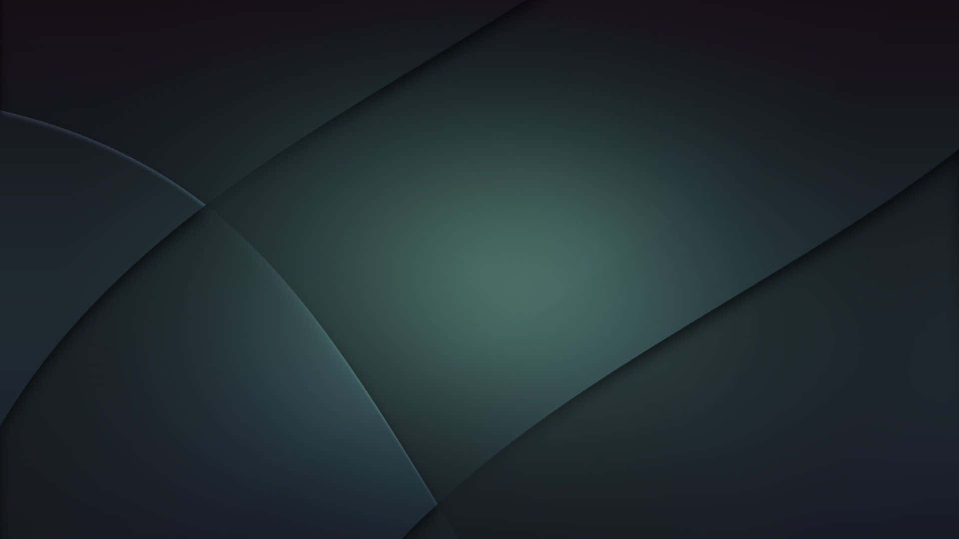 Abstraction 桌布 壁紙 — 抽象深藍綠色和黑色幾何平面柔和地彎曲向發光中心。