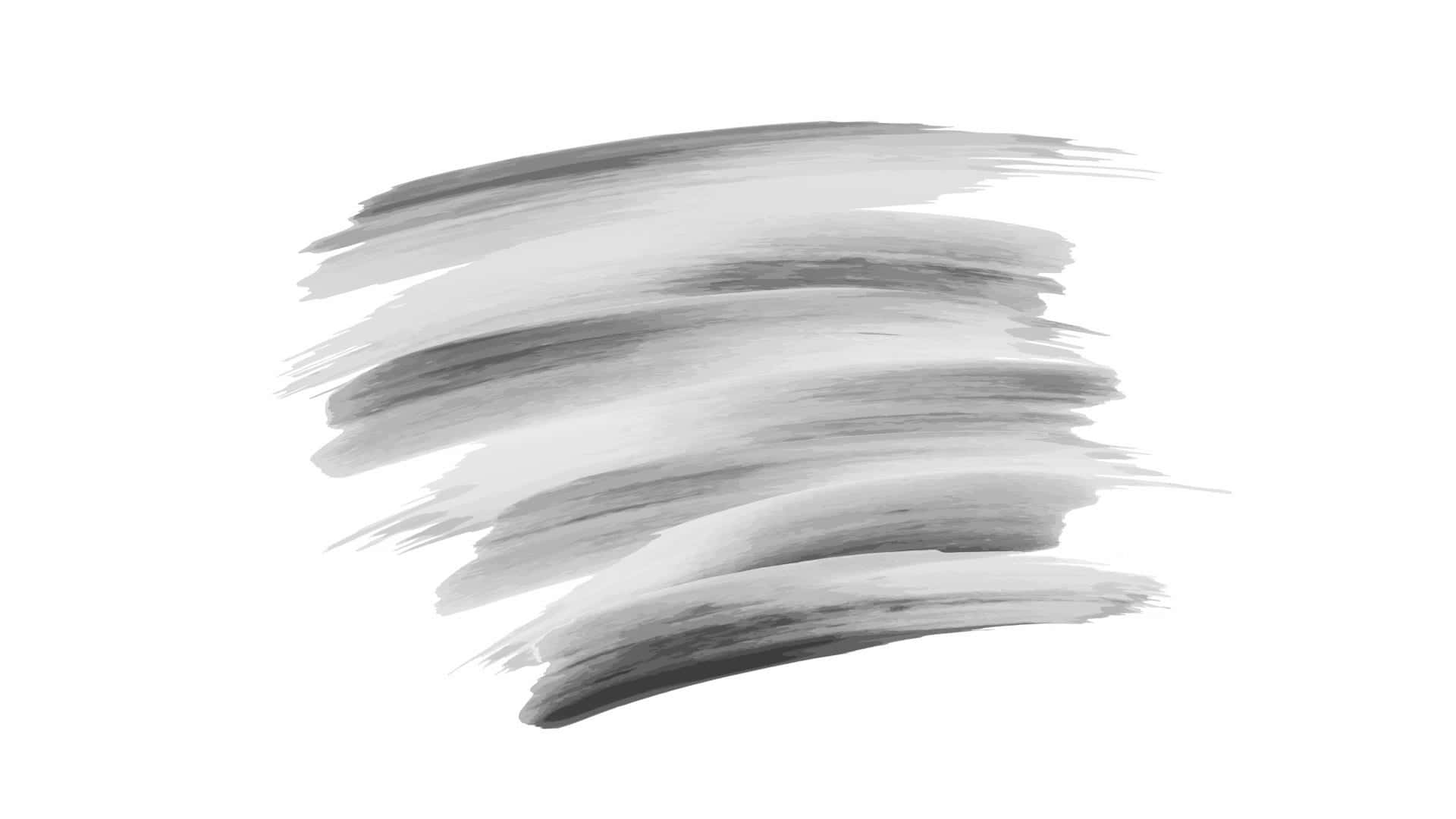 Brush Stroke 桌布 壁紙 — 抽象灰階筆觸藝術，在潔白背景上帶有層疊紋理。