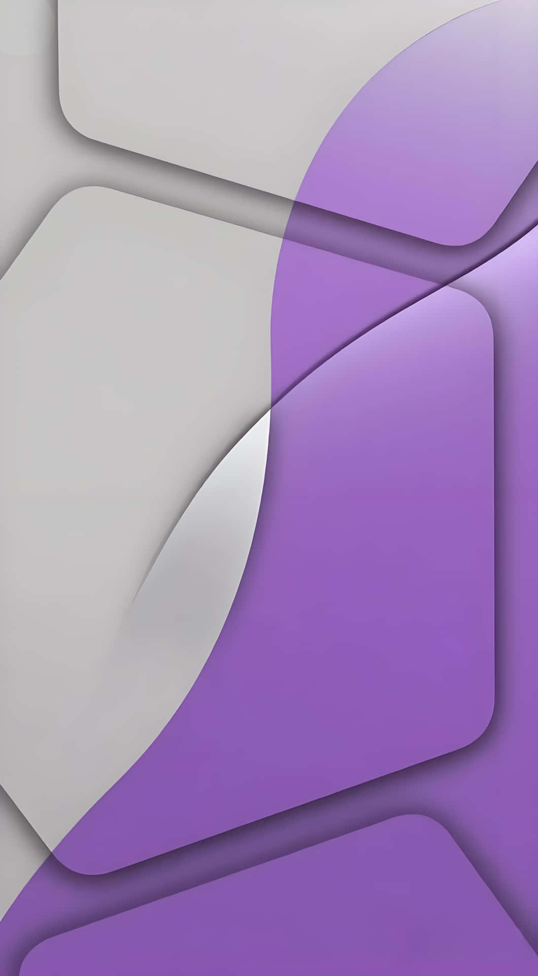 Purple - Gray Geometry: Minimalist Modern Abstract Wallpaper 壁紙 — 抽象現代壁紙，以紫色和白色幾何形狀層疊，營造出時尚簡約的設計。