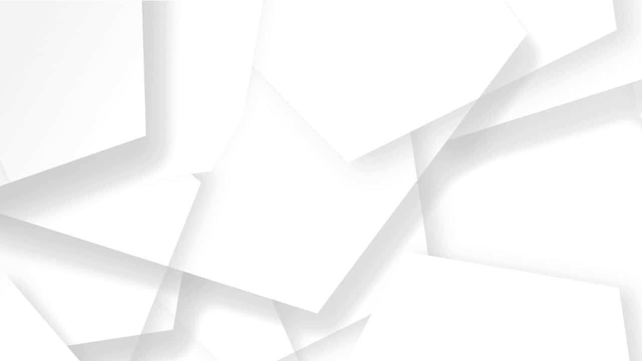 White Solid 桌布 壁紙 — 抽象白色幾何平面在柔和陰影中重疊，營造出極簡現代構圖。