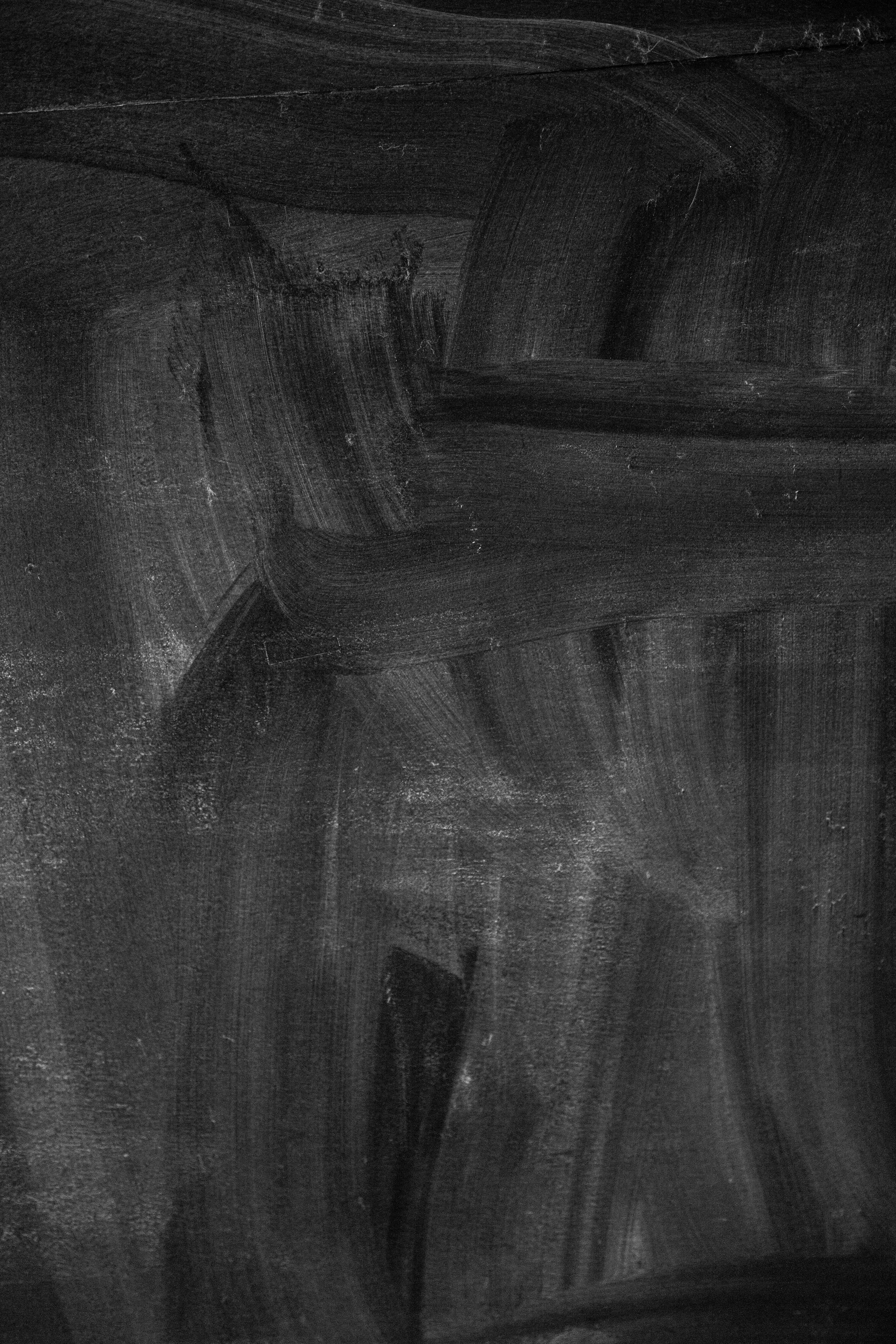 Black And White Texture 桌布 壁紙 — 抽象的木炭筆觸營造出帶有深色陰影和柔和漸變的紋理單色構圖。
