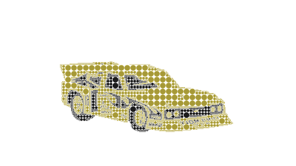 抽象賽車點畫藝術