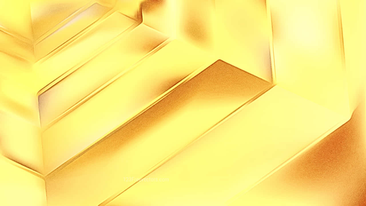 Metallic Gold 桌布 壁紙 — 抽象金色幾何形狀，帶有柔和發光邊緣和溫暖光線漸變。