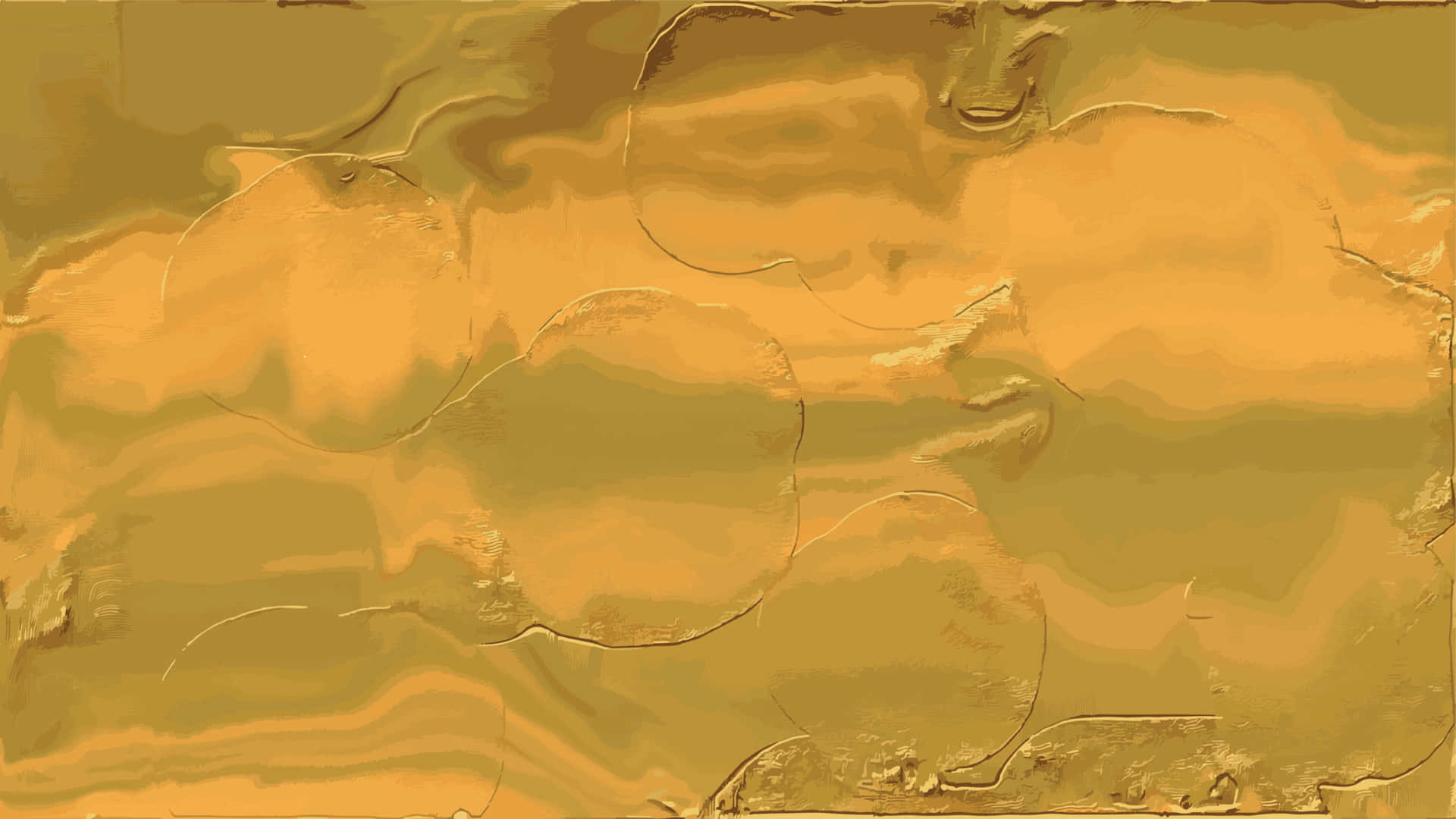 Elegant Gold 桌布 壁紙 — 抽象金色紋理壁紙，帶有漩渦圖案和細微壓花線條，營造出奢華的金屬效果。