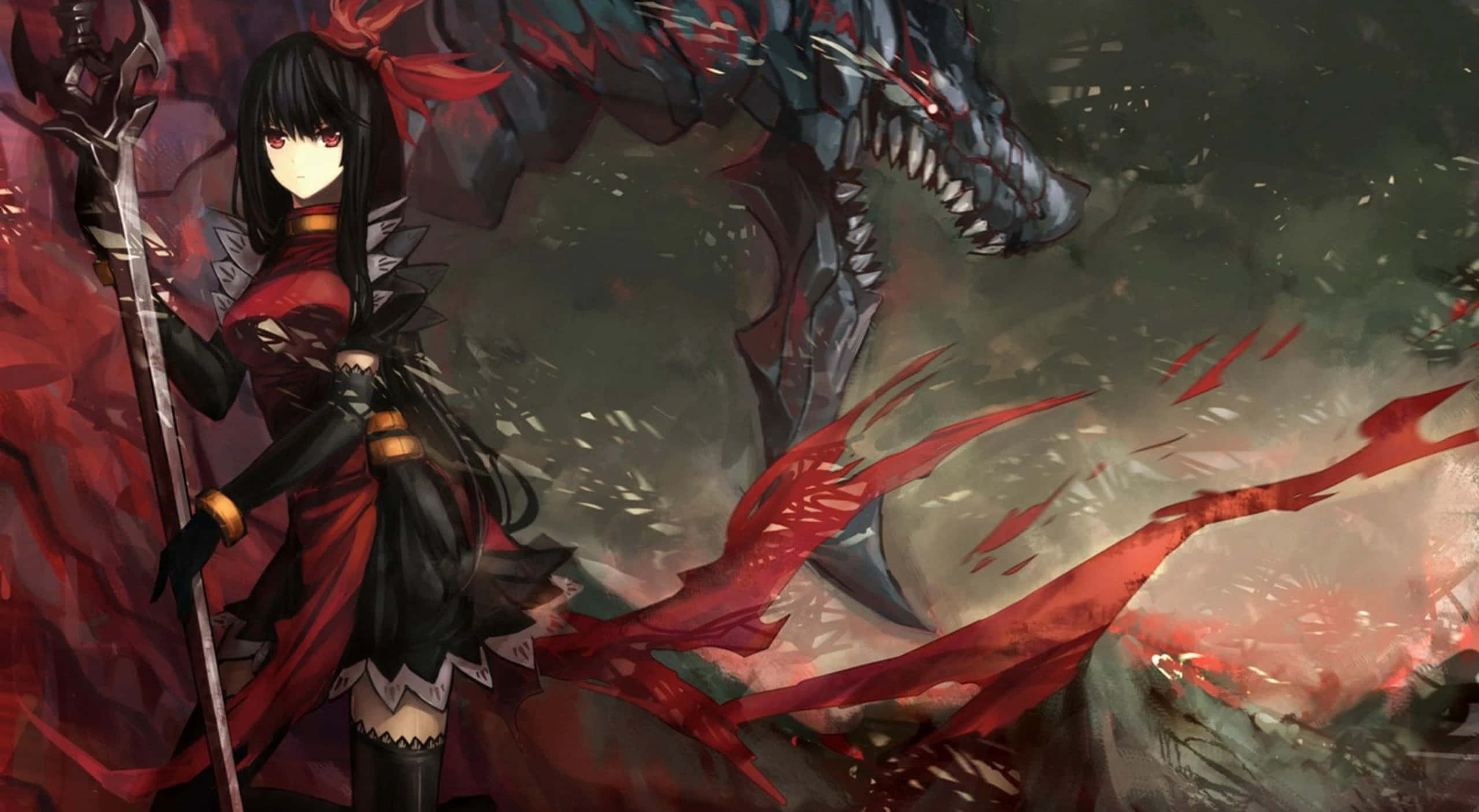 持劍少女與龍 壁紙