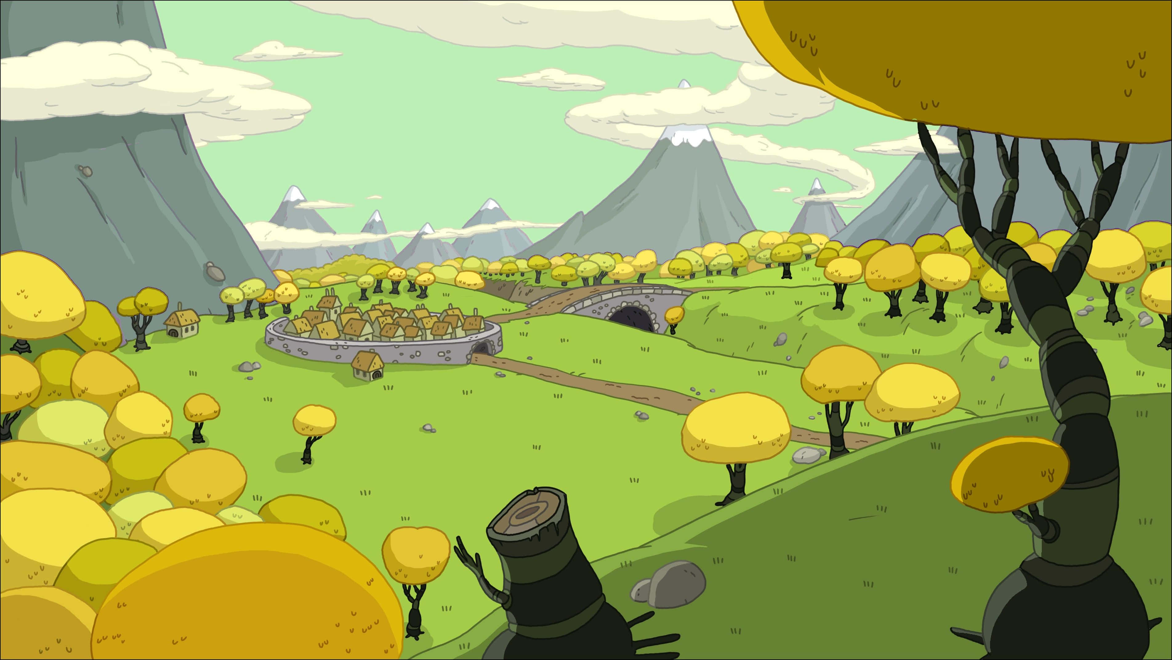 探索探險活寶的奇幻風景 壁紙