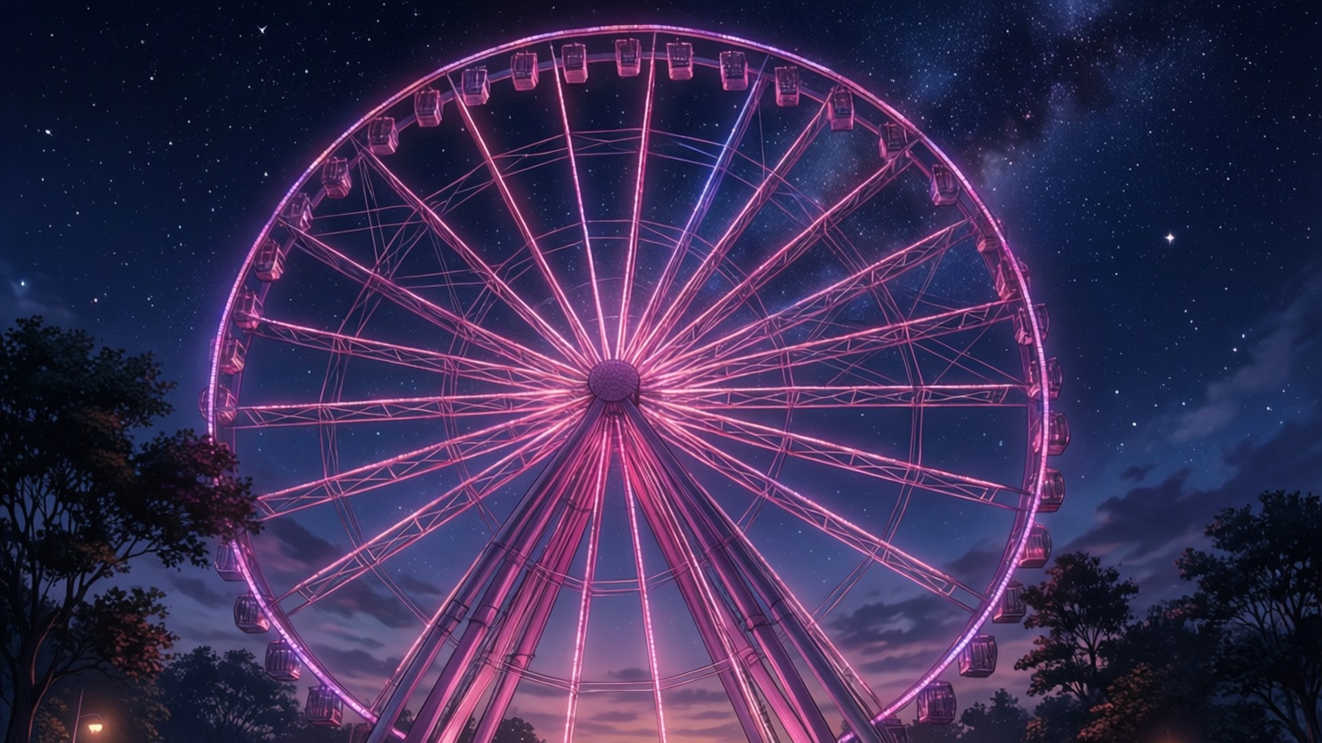 摩天輪夜景 壁紙