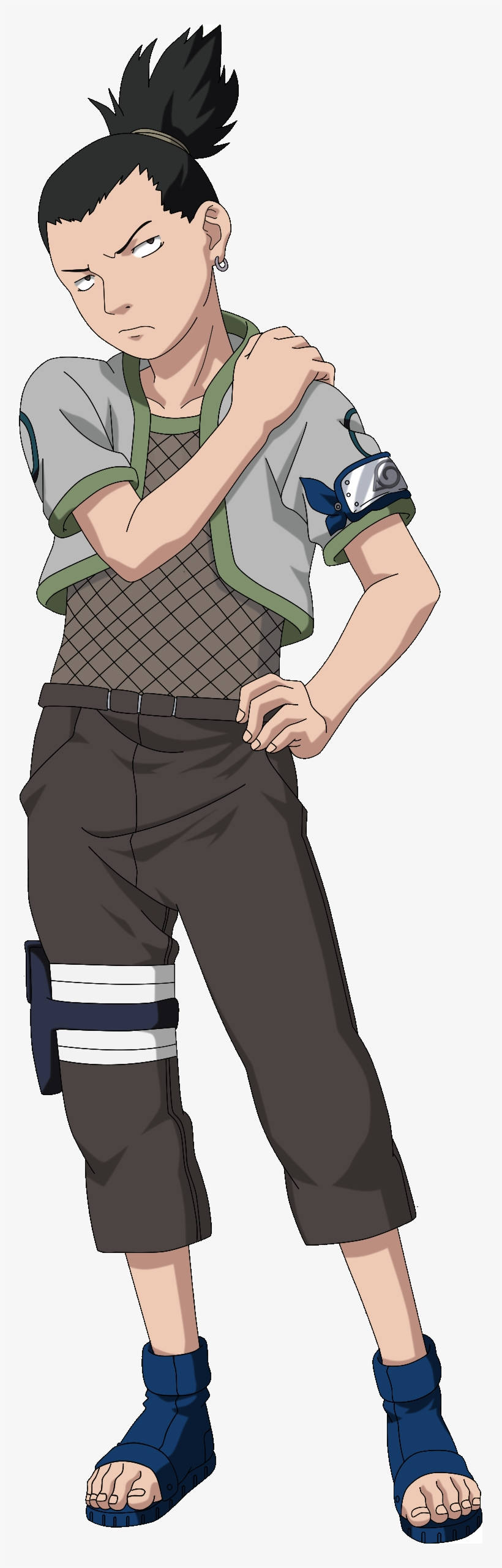 Shikamaru 桌布 壁紙 — 擁有刺蝟般黑色頭髮和堅定表情的動漫角色，自信地穿著忍者服站立。