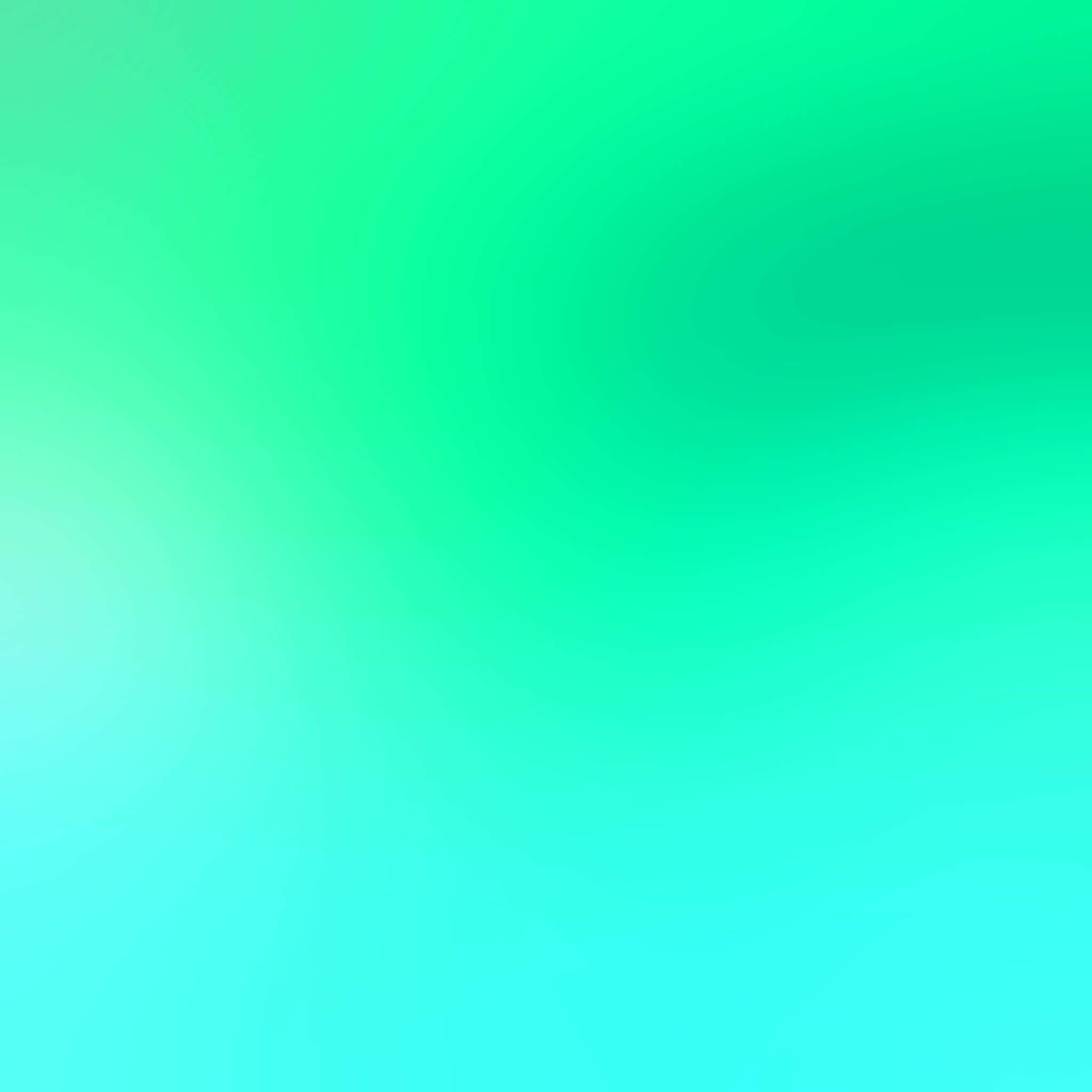 Plain Green 桌布 壁紙 — 整個畫面呈現由柔和薄荷色到鮮豔青綠色的平滑漸變。