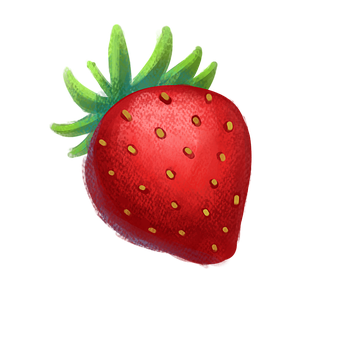 新鮮草莓插畫 壁紙