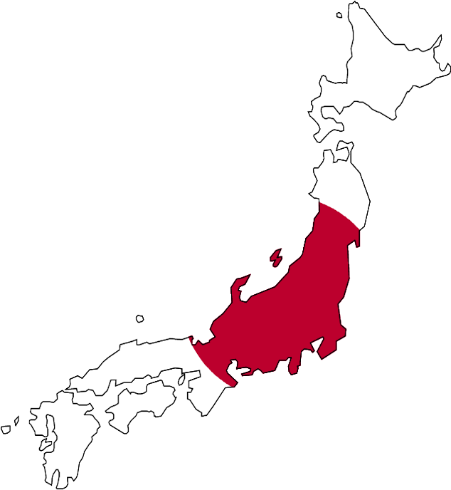 日本 桌布 壁紙 — 日本的極簡輪廓，中央島嶼以醒目的紅色突出顯示，背景為純黑色。