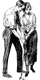 日落時分高爾夫球手準備揮杆 壁紙