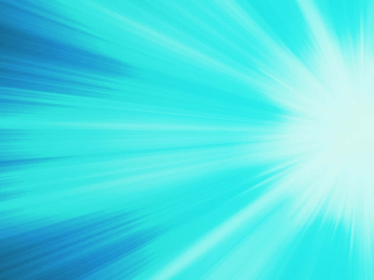 Light 桌布 壁紙 — 明亮的白色中心向外爆發出一系列動態的藍綠色光芒，背景為漸變藍色。