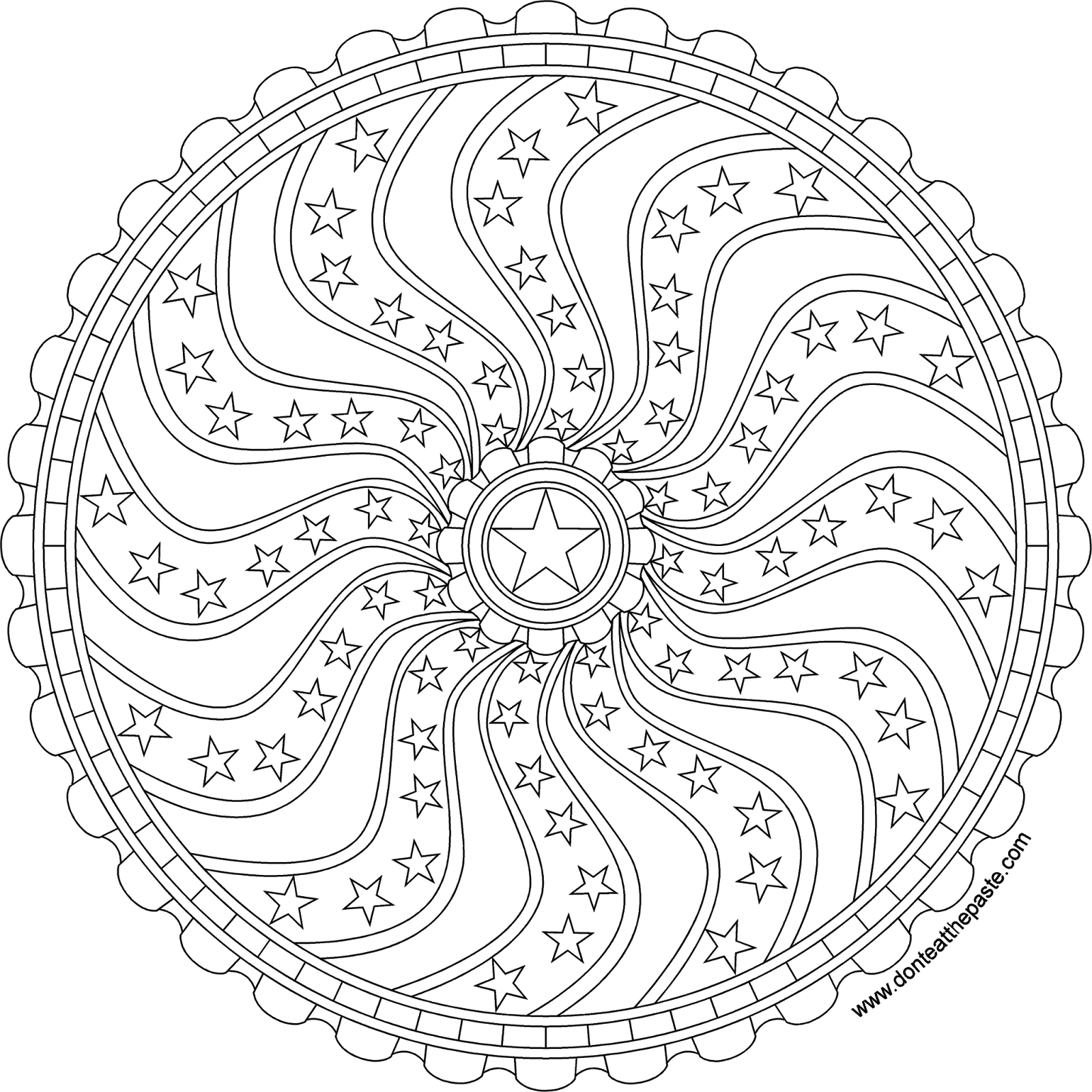 星星圖案曼陀羅設計 壁紙