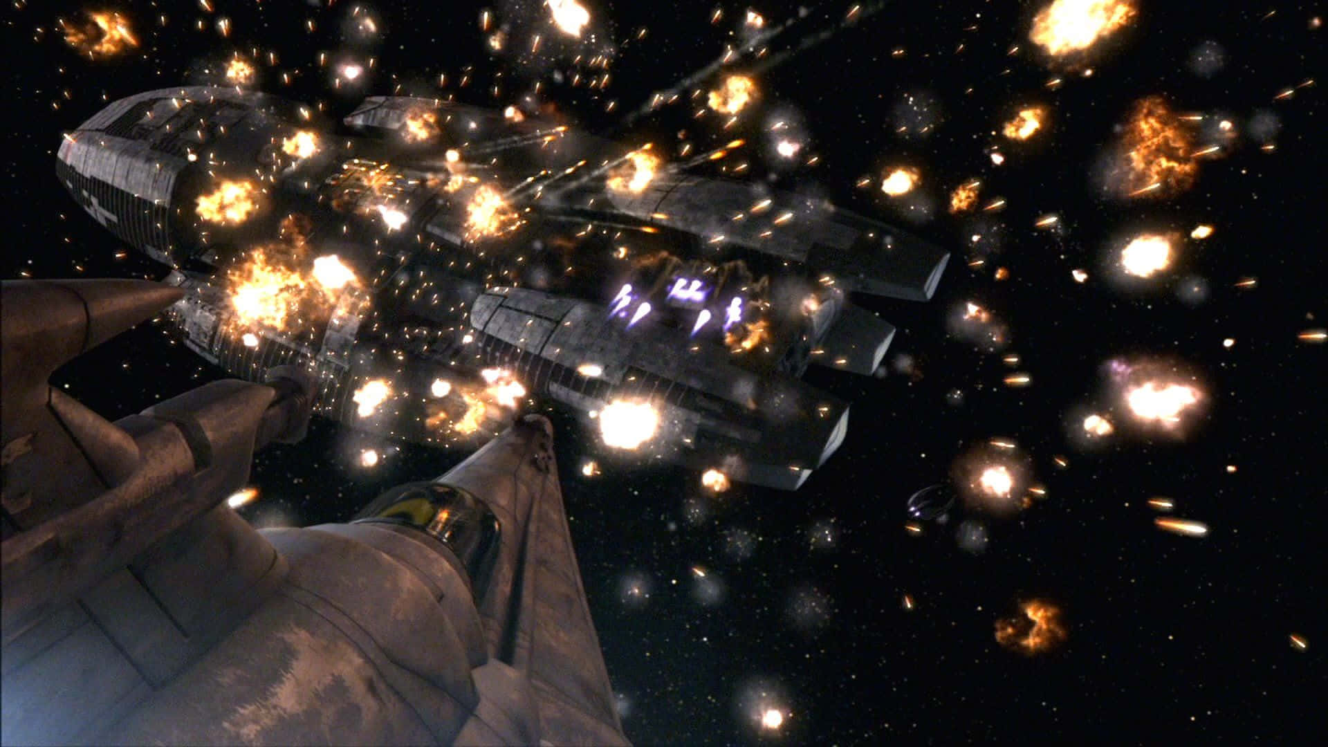 《星際之戰》戰艦爆炸 壁紙