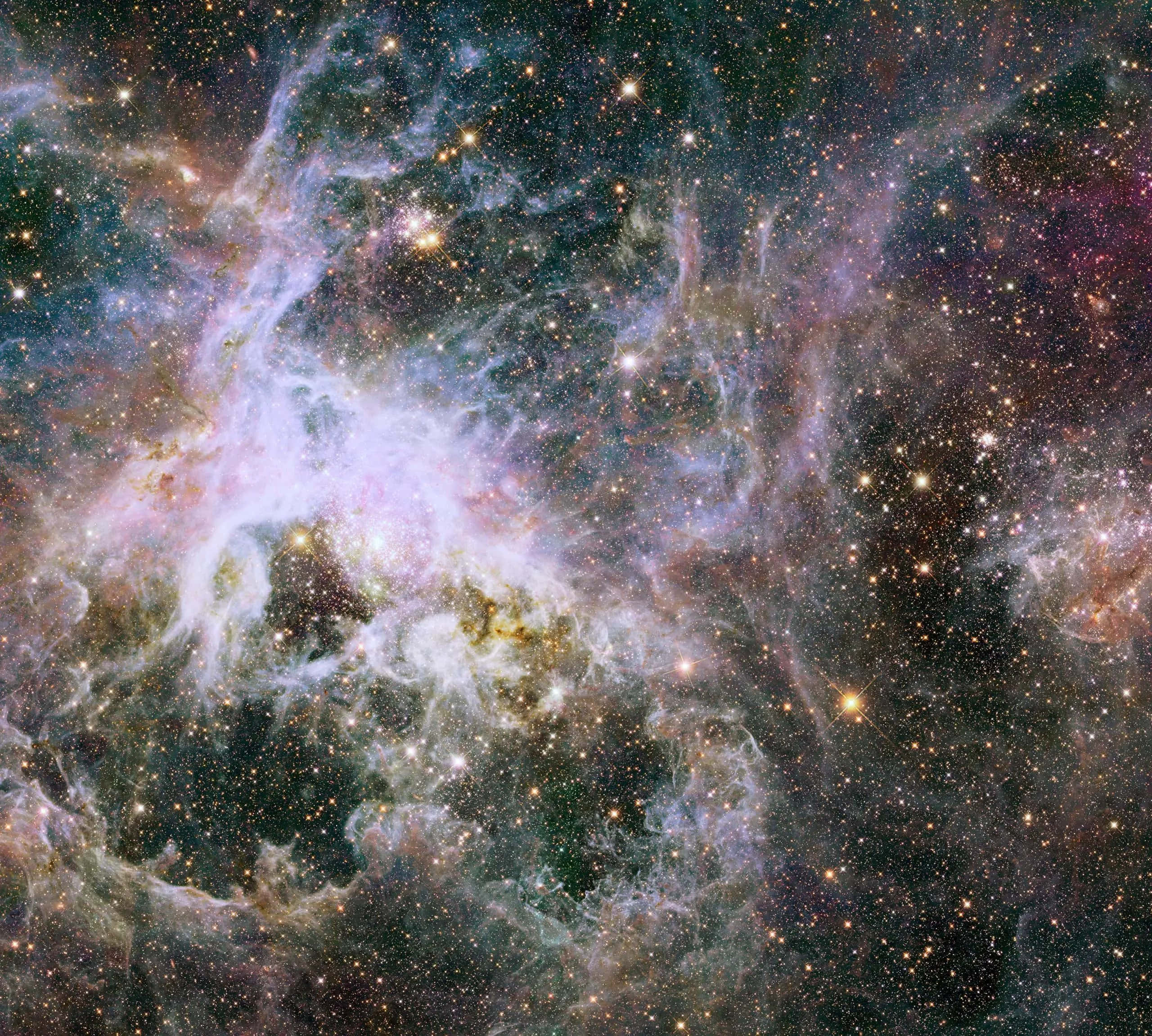 星雲被星辰環繞 壁紙