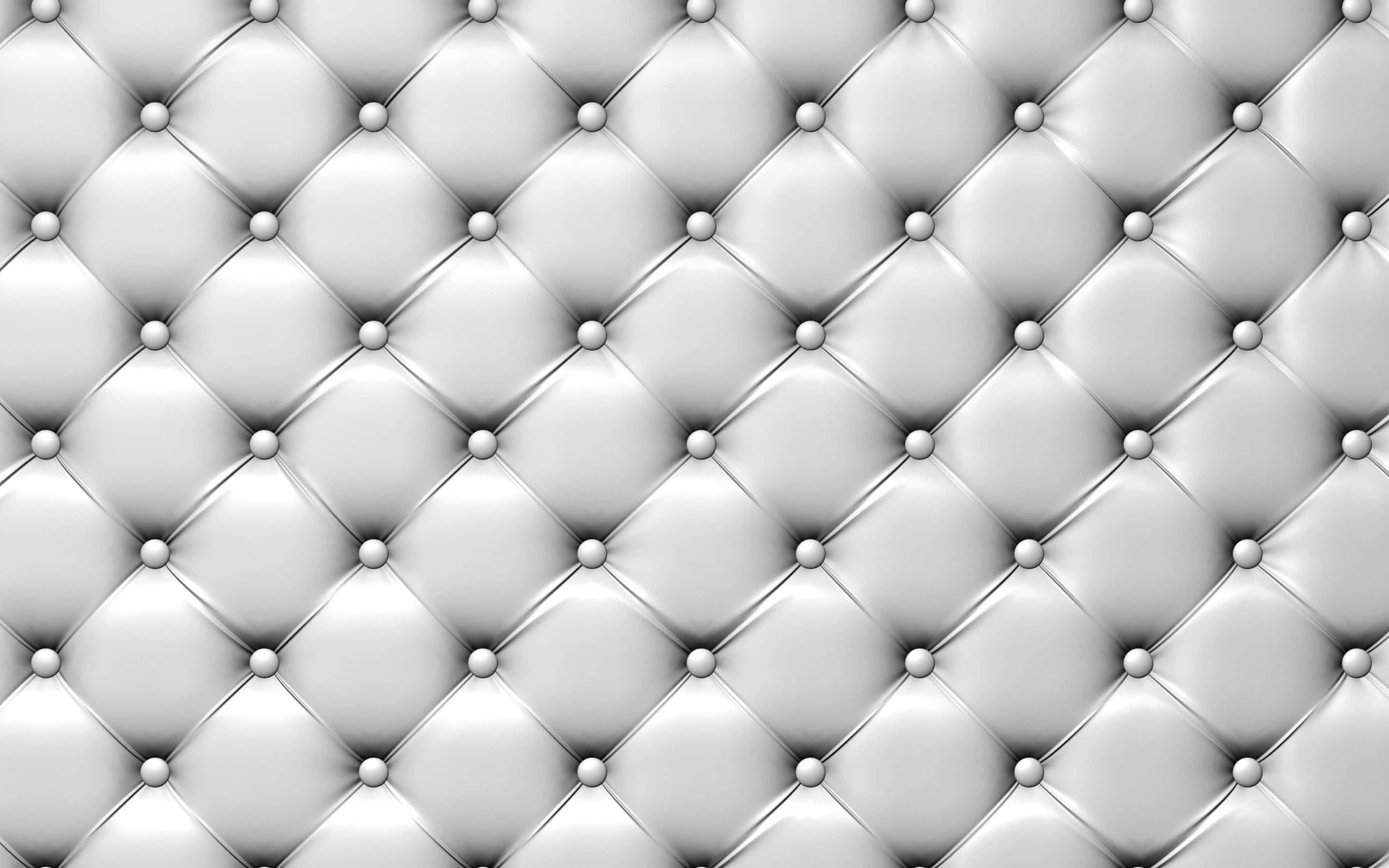 Seamless Pattern 桌布 壁紙 — 時尚銀色簇絨皮革表面的特寫，帶有鑽石縫線和鈕扣細節。