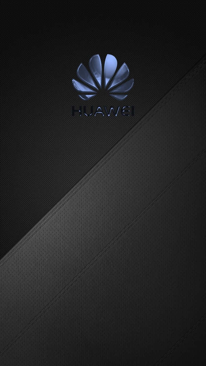 Huawei標誌在黑色紋理對角分割背景上。 — 華為 GIF 壁紙