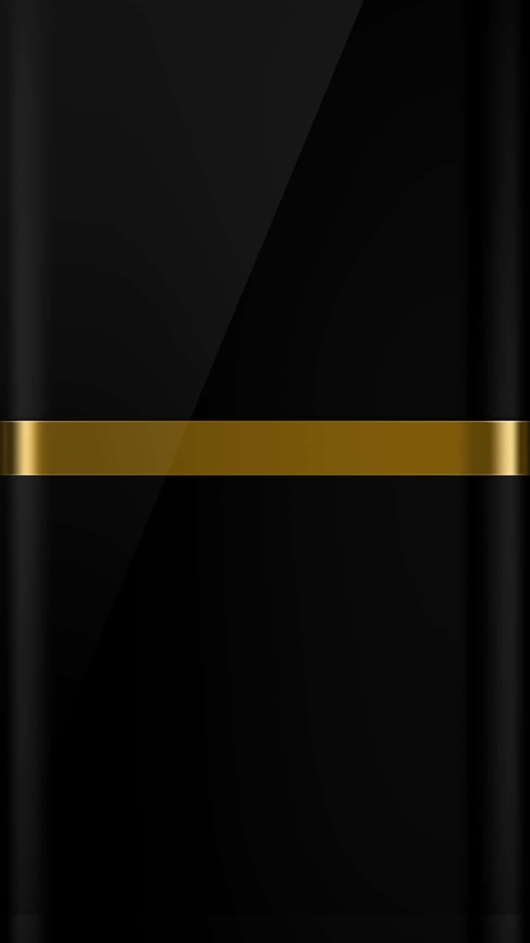 Elegant Black And Gold 桌布 壁紙 — 時尚黑色背景搭配水平金色條紋，營造出極簡奢華設計。