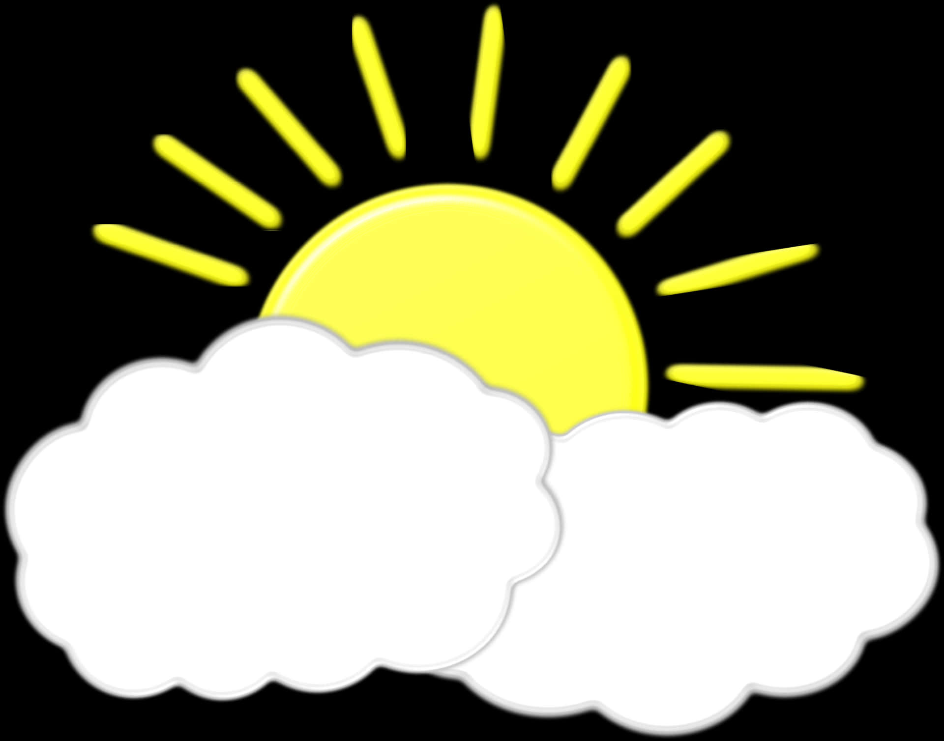 太陽與雲朵剪貼圖 PNG - 太陽與雲朵剪貼圖