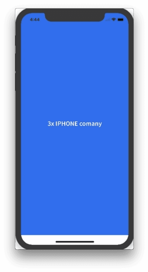 Screen 桌布 壁紙 — 智慧型手機顯示純藍色螢幕，白色文字顯示 3x IPHONE comany。