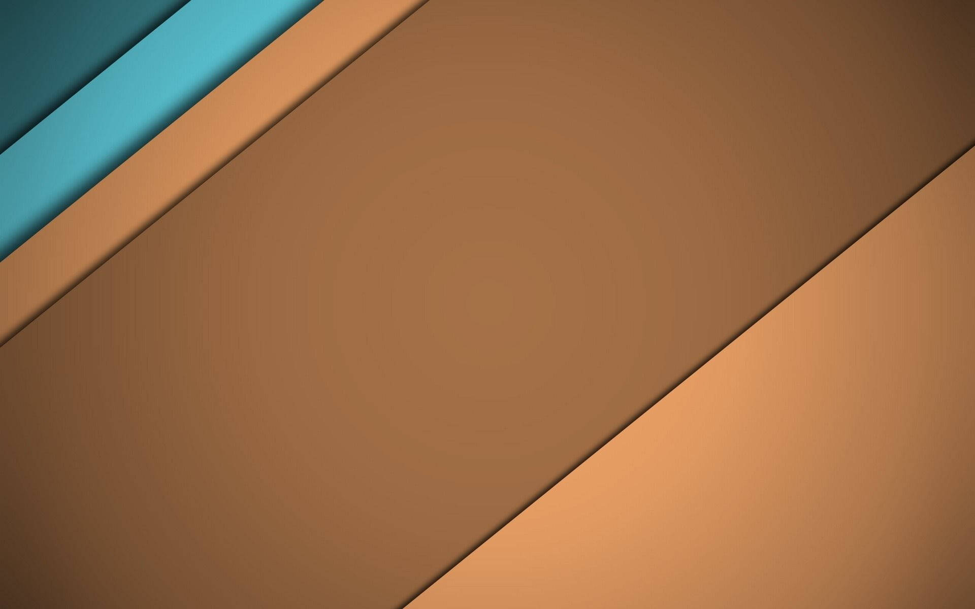Android Material Design 桌布 壁紙 — 暖棕色和冷青綠色的對角幾何平面，以柔和漸層營造出現代抽象構圖。