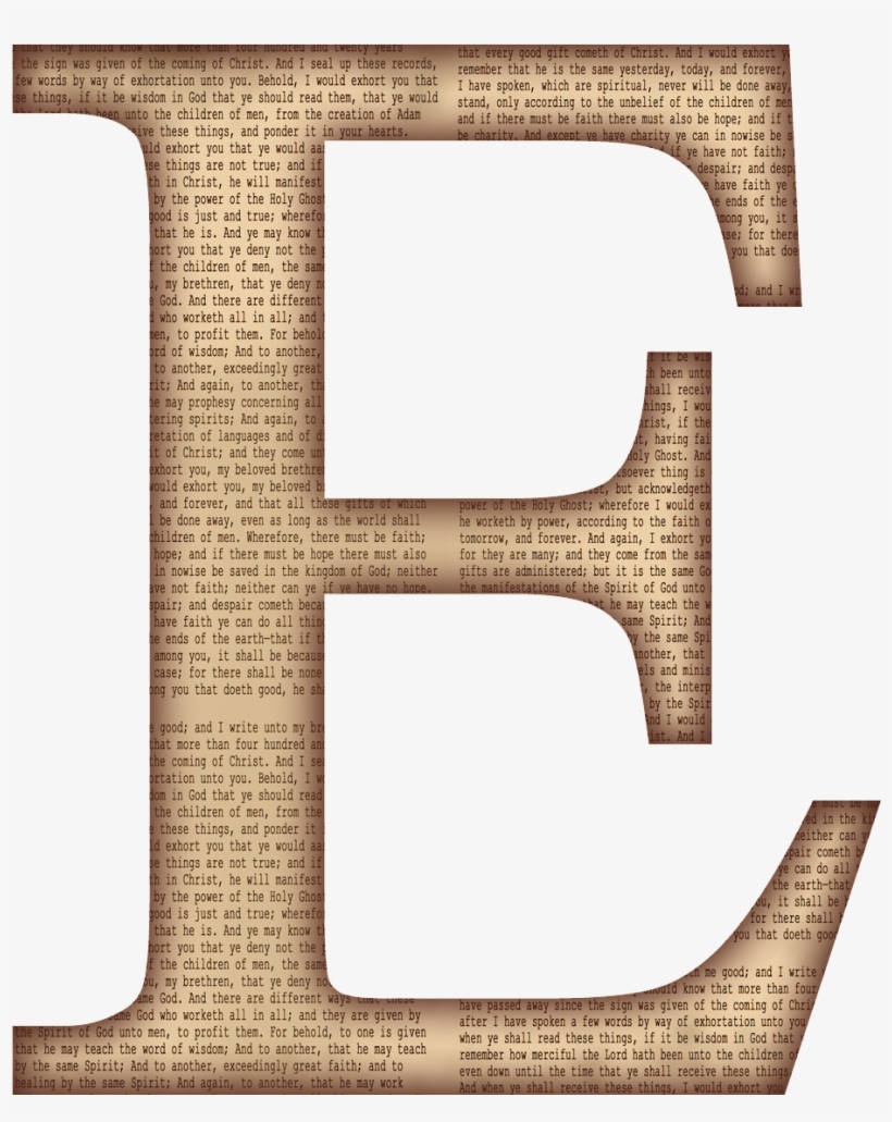 E 桌布 壁紙 — 書本中的文字片段以撕邊拼貼方式排列，並疊加在深色紋理背景上。