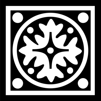 曼陀羅_黑色_背景_向量 壁紙