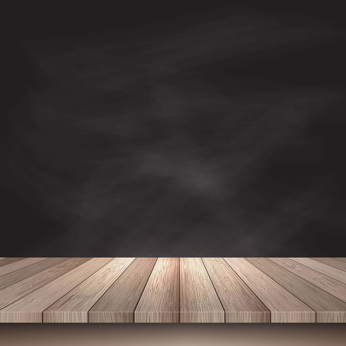 Wood Table 桌布 壁紙 — 木地板與深色紋理牆在柔和環境光下相遇。