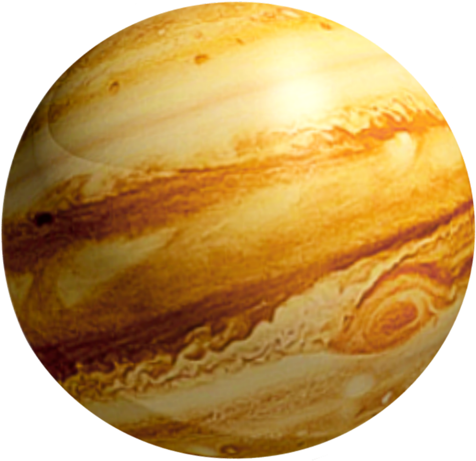 Circle Shape 桌布 壁紙 — 木星的近距離視圖，展示其旋轉的橙色和奶油色大氣帶及大紅斑。