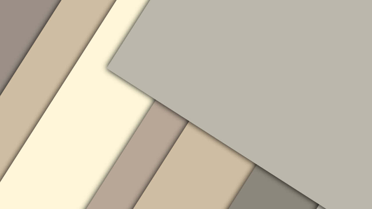 Template 桌布 壁紙 — 柔和對角排列中重疊的柔和米灰色與奶油色面板的幾何抽象構圖。