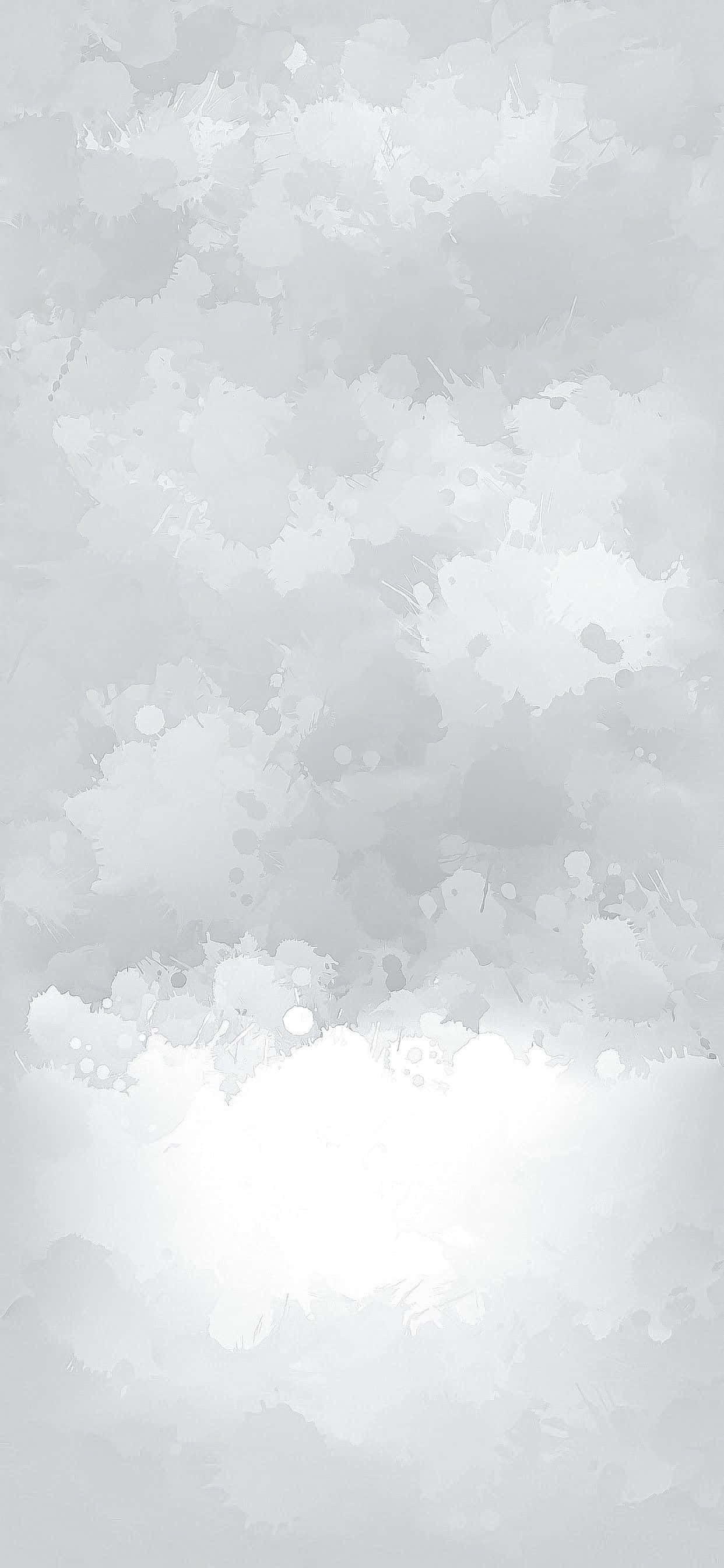 Aesthetic Gray 桌布 壁紙 — 柔和抽象壁紙，帶有層疊的灰色水彩潑濺效果，底部有明亮的白色光芒。