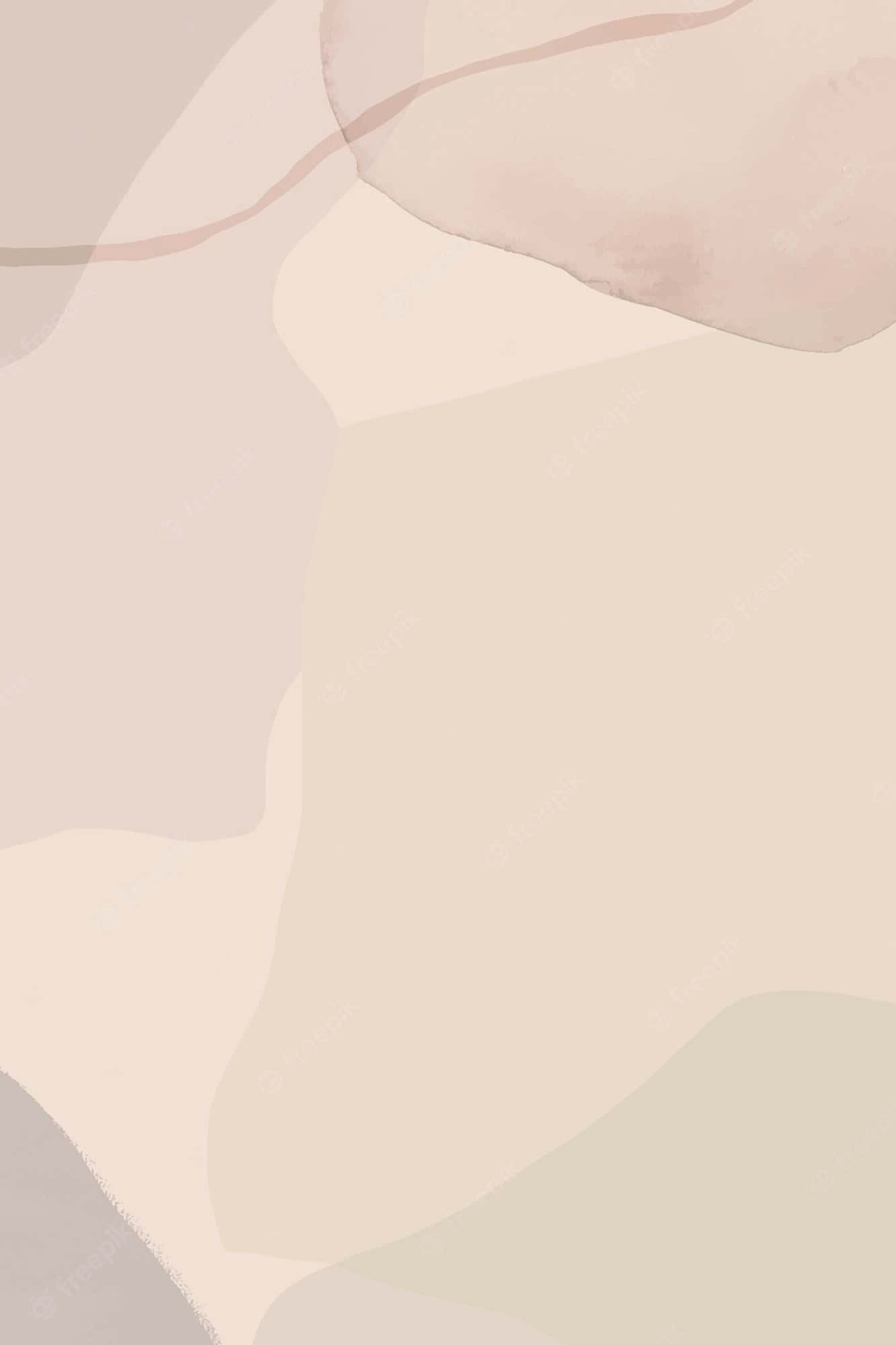 Neutral Aesthetic 桌布 壁紙 — 柔和抽象水彩洗滌，以柔和的米色粉紅和灰色營造寧靜簡約的背景。