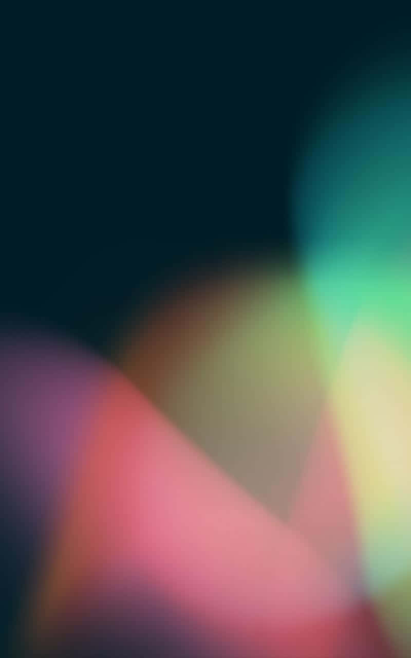 800x1280 桌布 壁紙 — 柔和模糊的散景燈光，在深色背景上呈現充滿活力的粉紅色、綠色和黃色光芒。