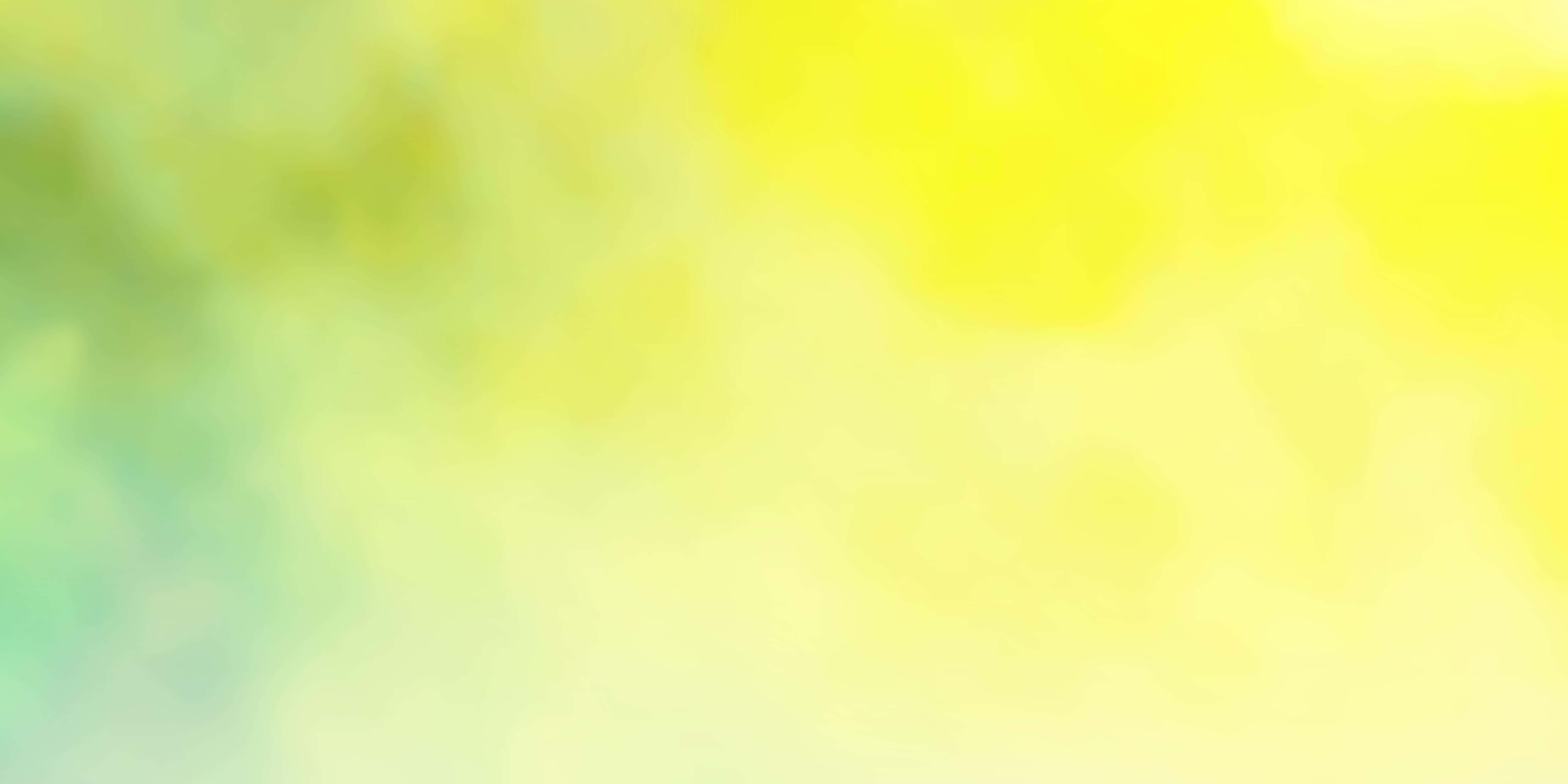 Green And Yellow 桌布 壁紙 — 柔和模糊的黃色、綠色和薄荷色漸層，營造出夢幻般的抽象背景。