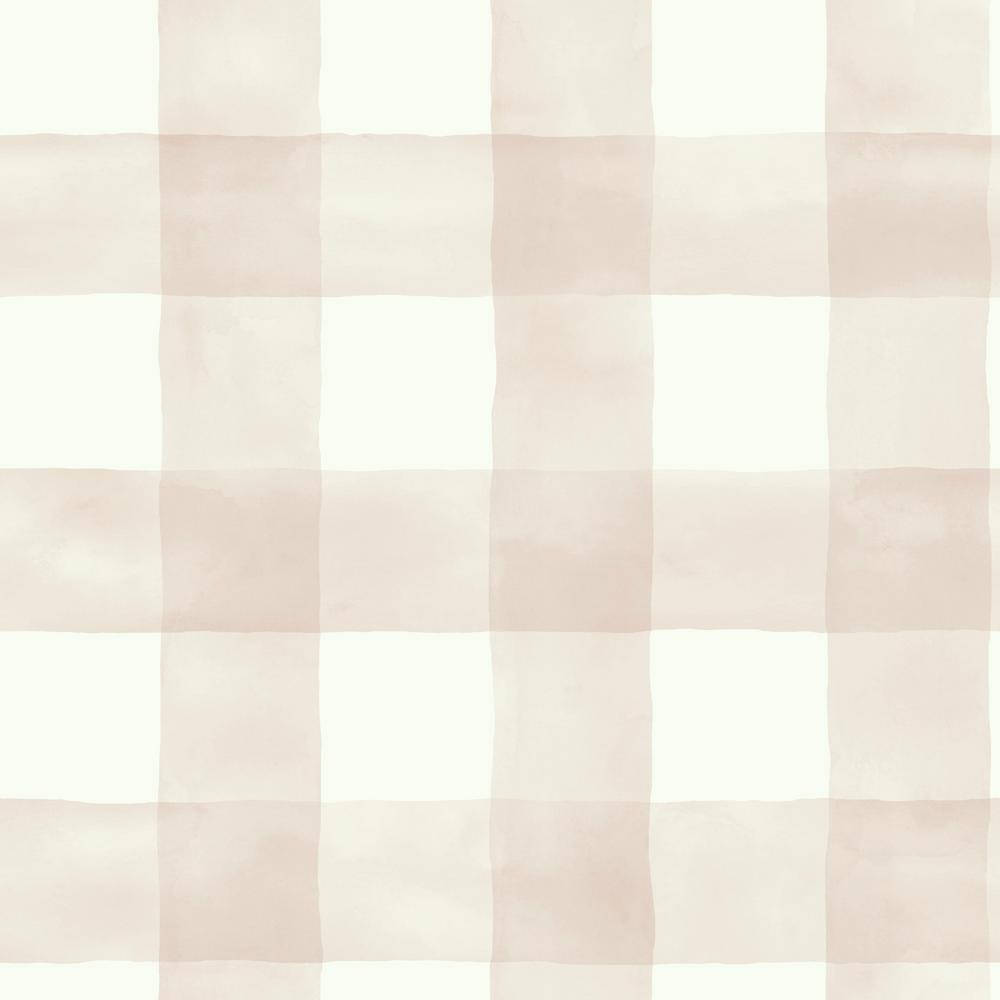 White Pattern 桌布 壁紙 — 柔和水彩格紋圖案，以腮紅和奶油色為主，帶有輕柔的筆觸質感。